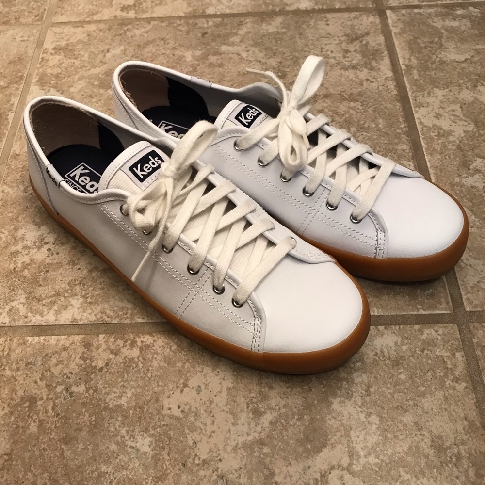 Keds Kickstart white leather gum sole 9.5